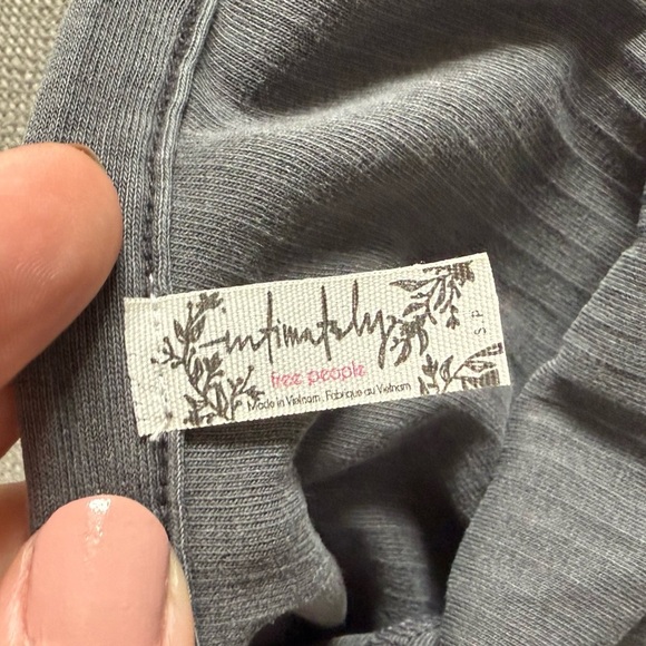 NWT FREE PEOPLE Intimately Ribbed Tank Top Gray Small - Picture 4 of 5